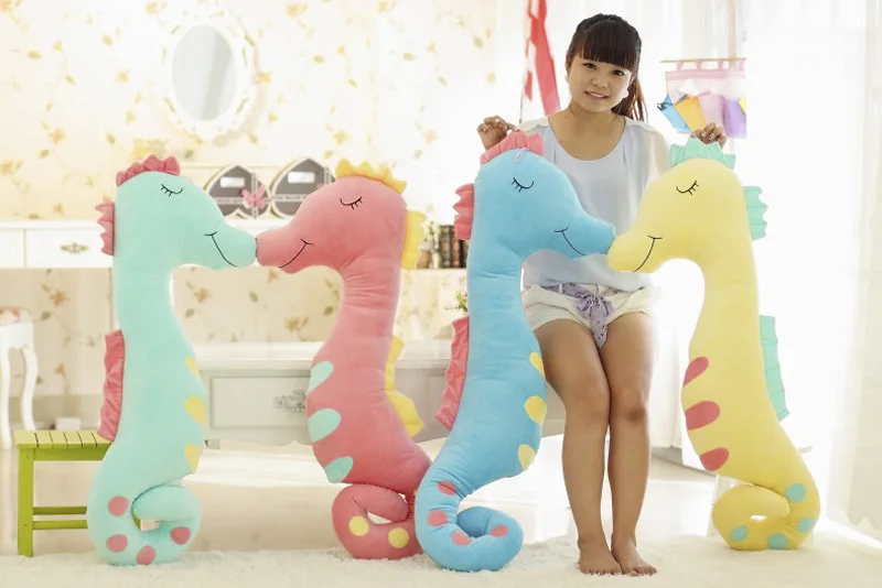 L059-Seahorse Plush Toy Pillow Giant Stuffed Body Cushion Soft Extremely Plush Animal Toy Pillow Home Decoration (9)