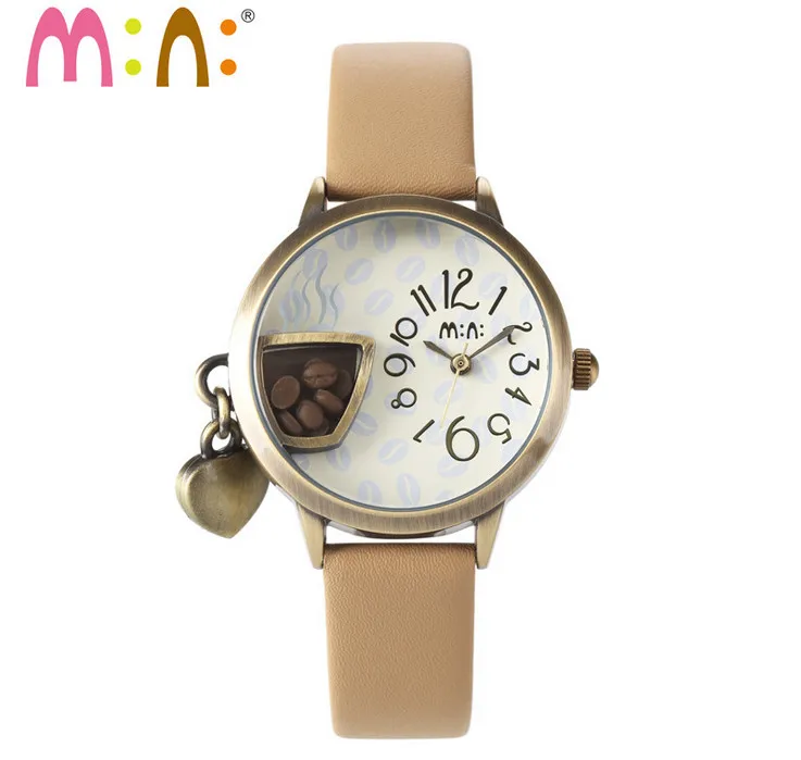 Новые дизайнерские часы с чашкой кофе повседневные кварцевые женские милый