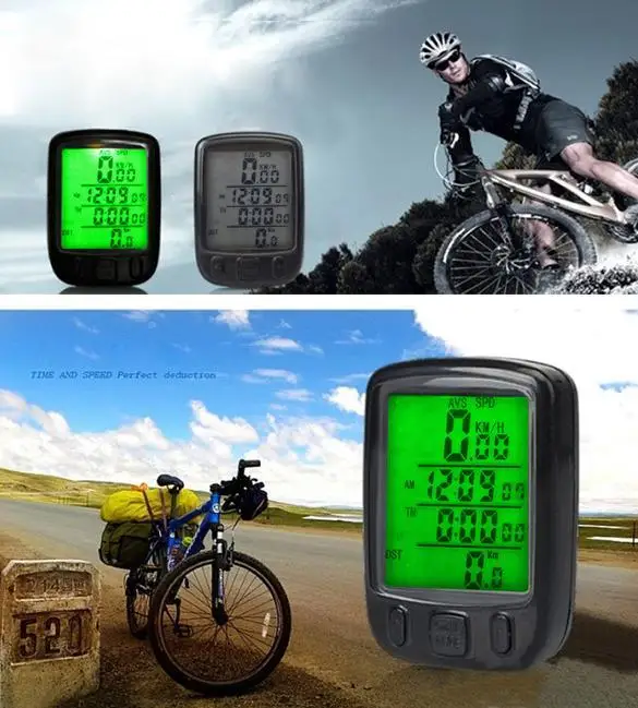 

Waterproof Digital LCD Computer Cycle Bicycle Bike Speedometer Odometer LED Backlight 563B