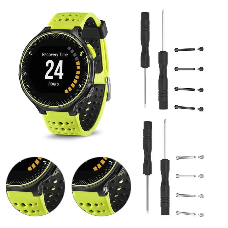 

ALLOYSEED 15mm Smart Watch Band Strap Ear Rod Connecting Rod with Screwdrivers for Garmin Forerunner 235 220 230 620 630 735XT