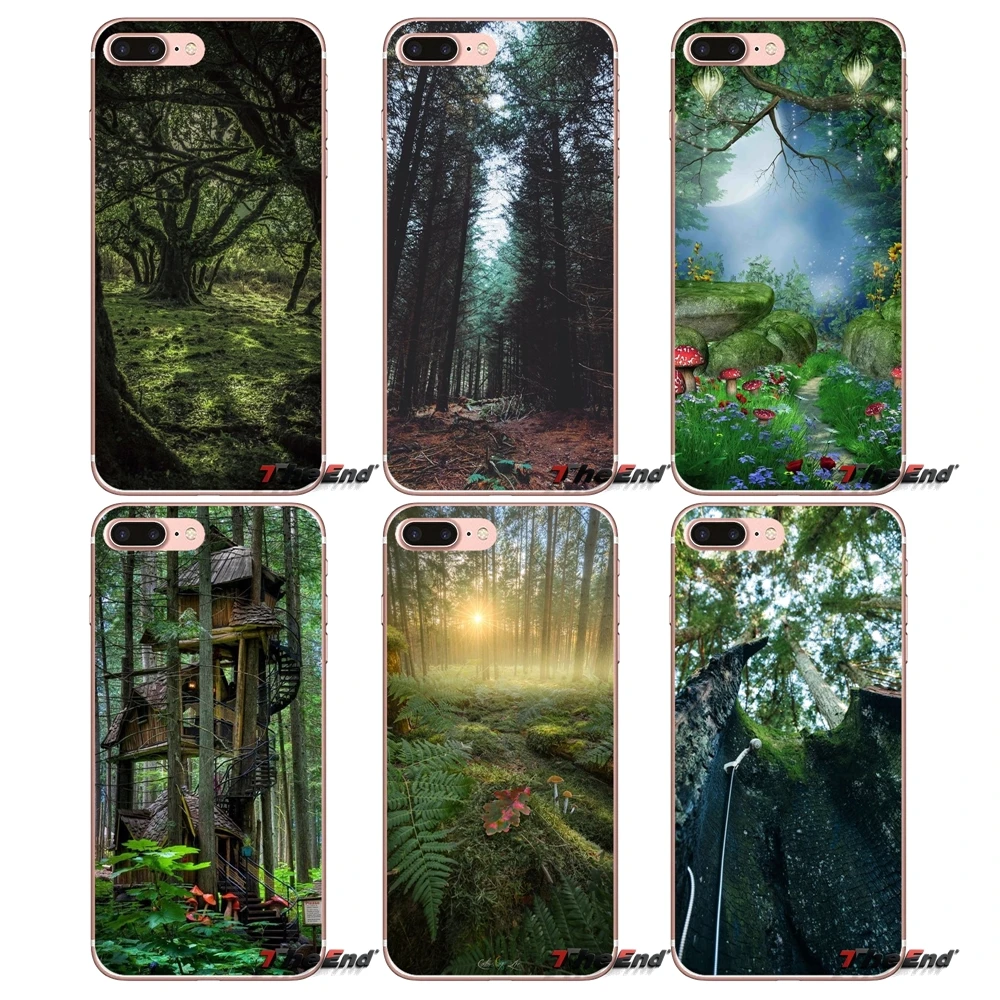 For Huawei G7 G8 P7 P8 P9 Lite Honor 4C 5X 5C 6X Mate 7 8 9 Y3 Y5 Y6 II 2 Pro 2017 Enchanted Forest mysterious TPU Phone Case | Мобильные