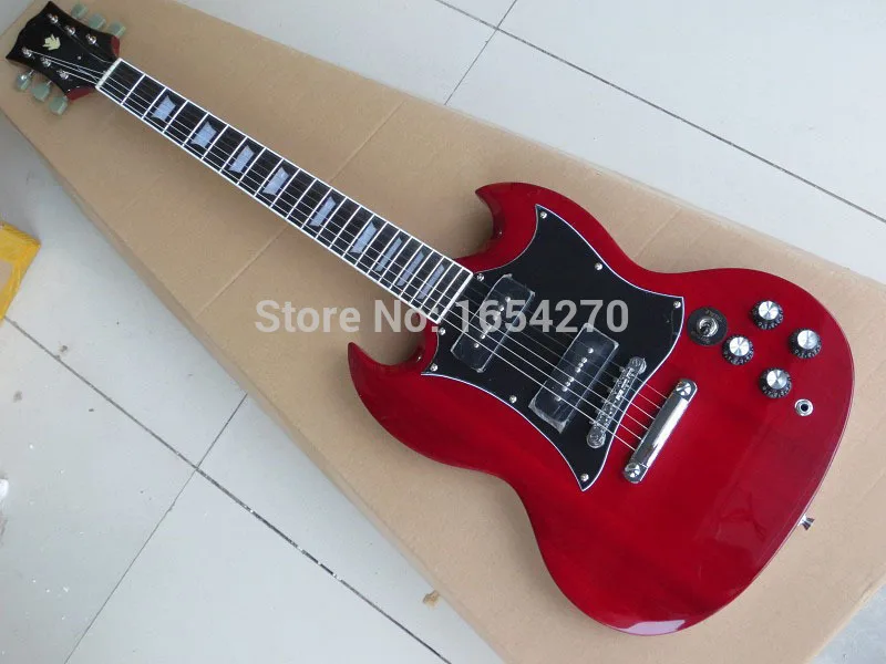 

Free Shipping Top Quality Custom 400 400 Wine Electric Guitar with Golden Hardware & 2 Pickups In Stock 151007