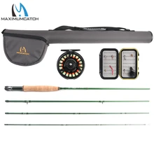 Maximumcatch 5/6WT Fly Fishing Combo 9FT быстрое действие Fly Rod Pre-Spoled Fly Reel Fly Line с Cordura triangle Tube