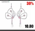 LUOTEEMI Lady Cubic Zirconia Micro Paved Luxury Water Drop Bohemia Dangle Earrings for Women Sexy Dinner Jewelry Accessories