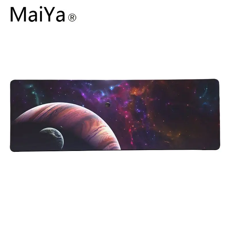 Maiya космическая Вселенная Небо планета Туманность игровой плеер стол ноутбук резиновый коврик для мыши большой коврик для мыши клавиатуры коврик - Цвет: Lock Edge 30x80cm