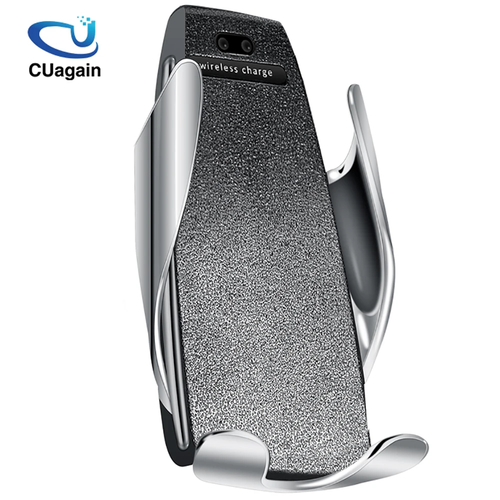

10W Wireless Car Charger S5 Automatic Clamping Fast Charging Phone Holder Mount in Car for Iphone xr Huawei Samsung Smart Phone