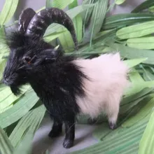 13x12 см Моделирование козы, игрушка-овечка модель полиэтилена и меха кролика поделки из резины, в качестве предмета реквизита и украшения d0062