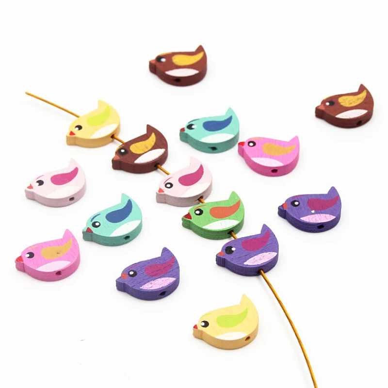 Buy Wooden Animal Styles Bird Beads 50pcs Spacer