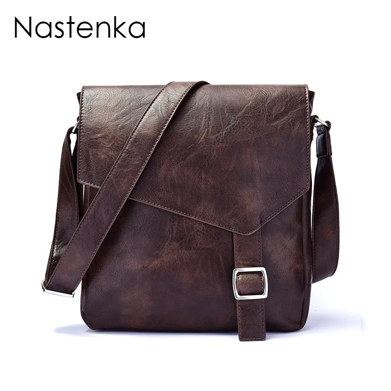 

Vintage Men Bags Casual Business Shoulder Bag Genuine Leather Mens Messenger Bags Cow Leather Men's Crossbody Bag Male Briefcase