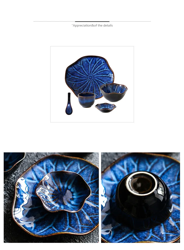 KINGLANG японская печь глазурованная один человек есть керамическая посуда набор с подходящими блюдами, ложками и тарелками Отель Ресторан