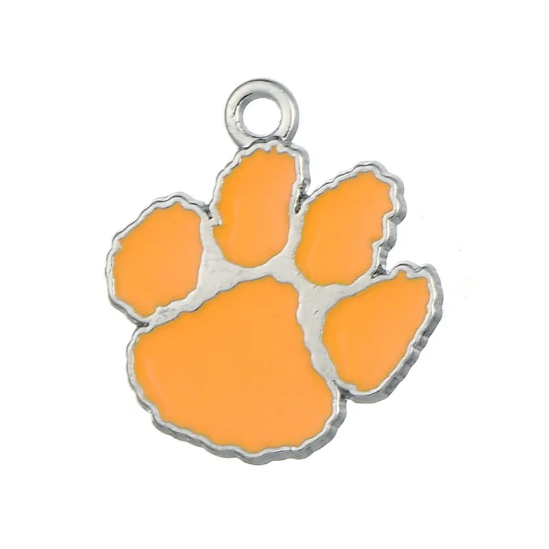 

New Arrival Enamel Basketball Sports Clemson Dangle Charms Pendant For DIY Bracele & Necklace & Earrings Jewelry Making