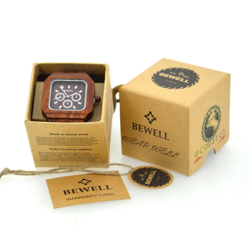BEWELL женские мужские часы Элегантные Красочные бамбуковые деревянные