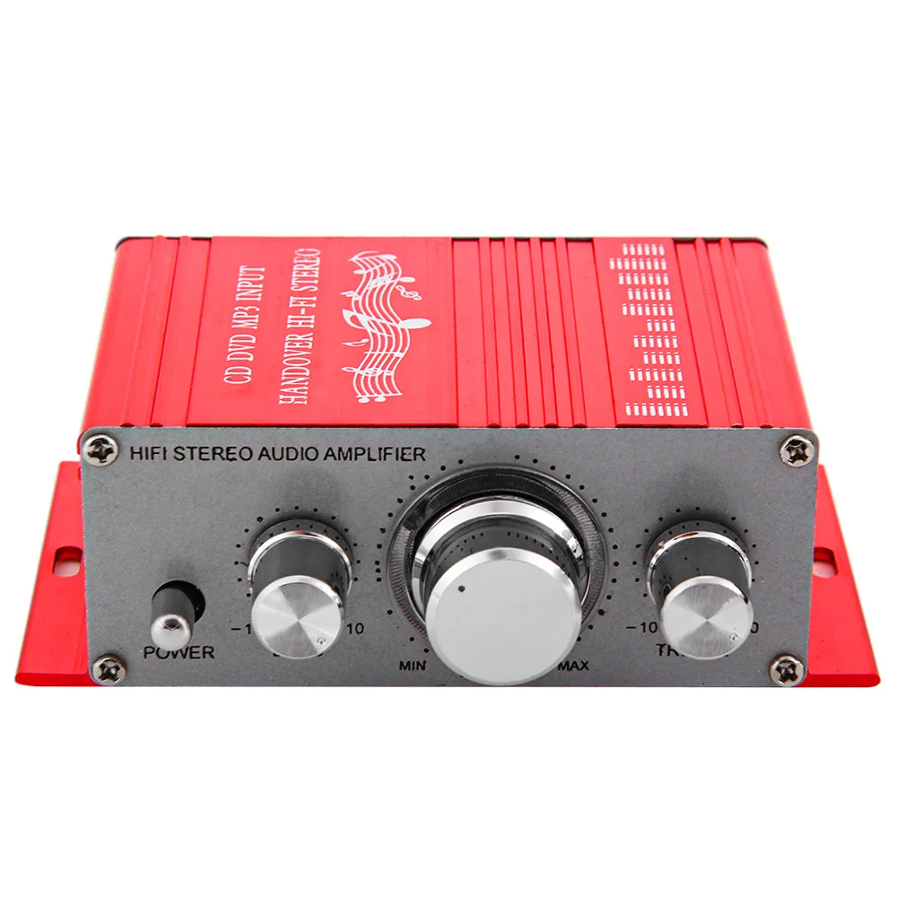 Новый HY 2001 Hi Fi 12 В Мини авто мощный стерео усилитель 2 канала аудио Поддержка CD DVD MP3