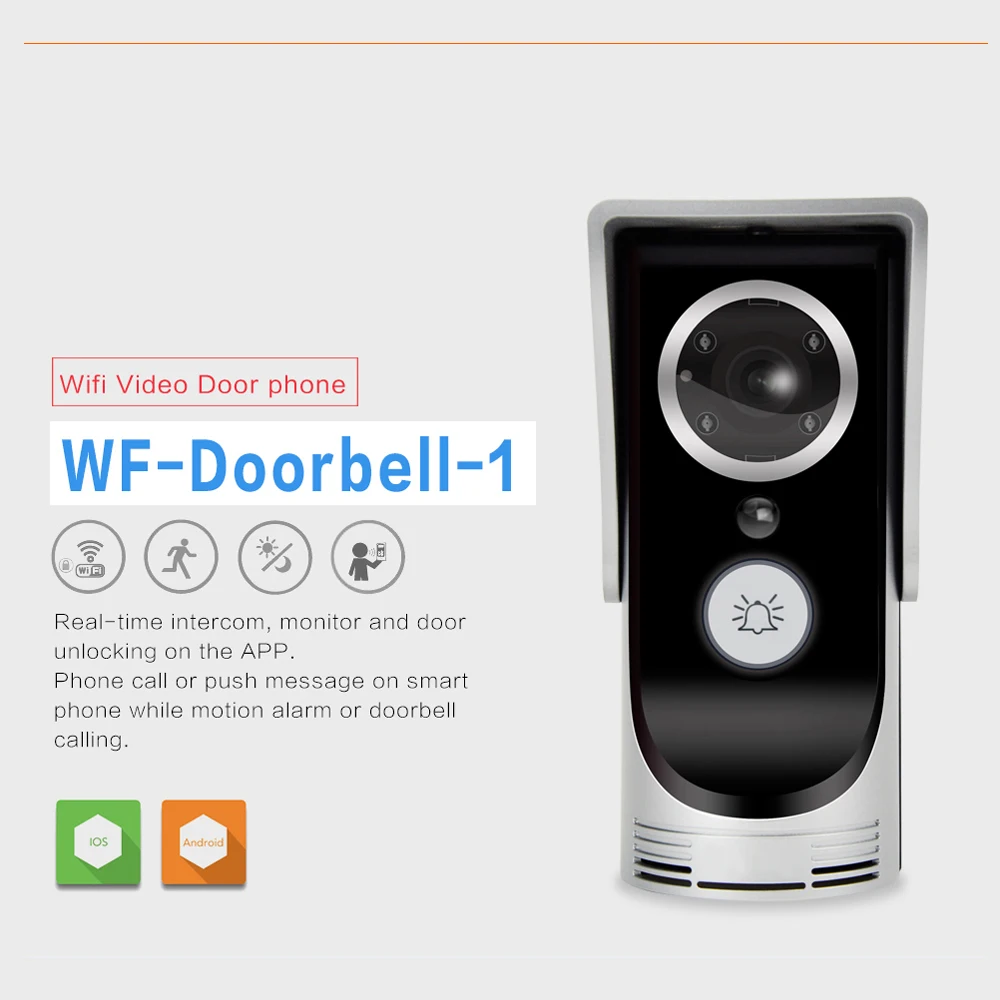 Smart Home Device Wifi Door Bell With Battery Wireless Camera With