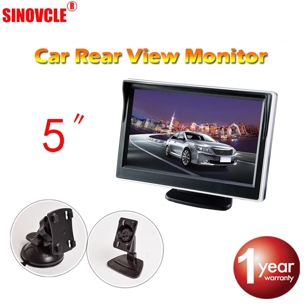 

Viecar 5" Car Monitor parking reverse camera TFT LCD 5.0 Inch 800*480 16:9 Screen HD Digital Colorful for rear camera VCD DVD