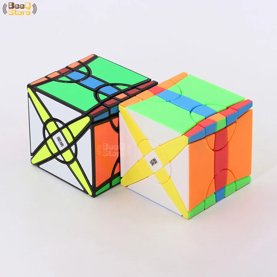 MoYu Yileng Fisher Time Wheel Cube, волшебный куб, головоломка, игрушка для соревнований, черный, без наклеек, необычная форма, твист, куб