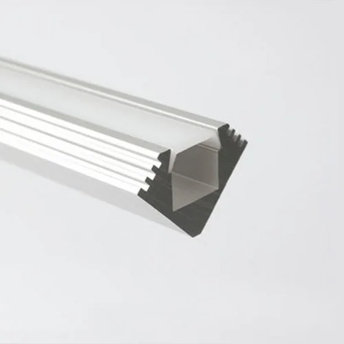 

45-MDF corner accent aluminum profile housing with diffuser lens and mounting clips for LED strip lights MOQ 10x1m free shipping