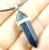 Natural stone Turquoises Quartz Crystal Opal lapis tiger eye Column pendant for diy Jewelry making necklace Accessories 1pcs 5
