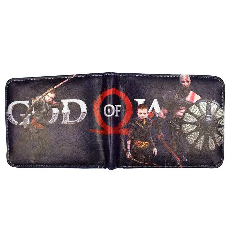 Новое поступление, кошелек с изображением игры God of War 4, Кратос дизайн, короткий кошелек, кошельки для монет - Цвет: God of War 04