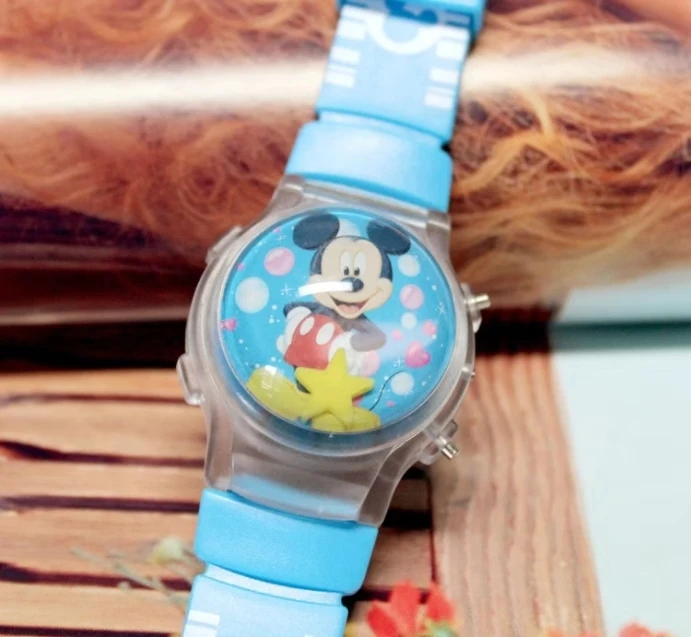 Самые Добро пожаловать Микки Маус Силиконовые Желе водяной шар модные милые часы с подсветкой часы