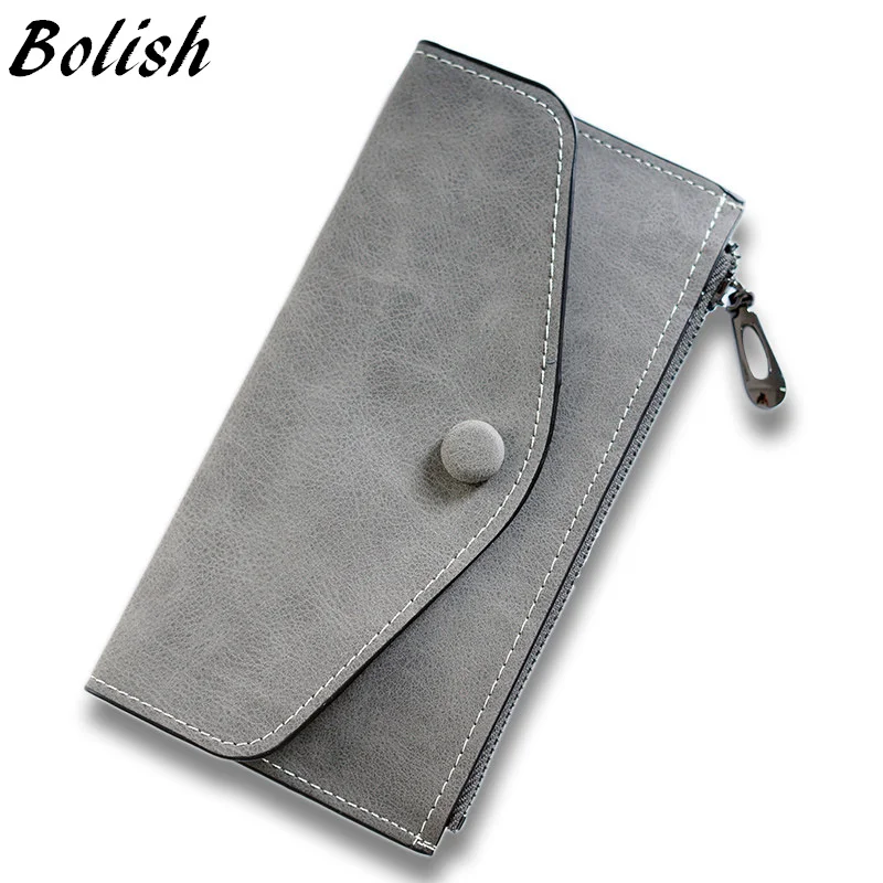 

Bolish New Korean Women Mini Wallet Zipper Bag Vintage Wallet Purse Fashion Card Package Phone Bag