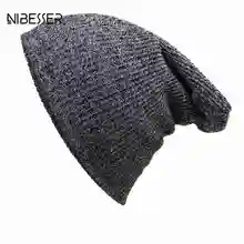 NIBESSER, уличные модные вязаные шапки, унисекс, полосатая вязанная шапка, шапка для мужчин и женщин, осенняя и зимняя теплая шерстяная шапка