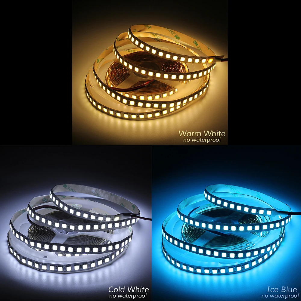 SMD 5054 Светодиодная лента 5 м 120 светодиодов/м гибкая света DC12V более яркая чем 5050 2835