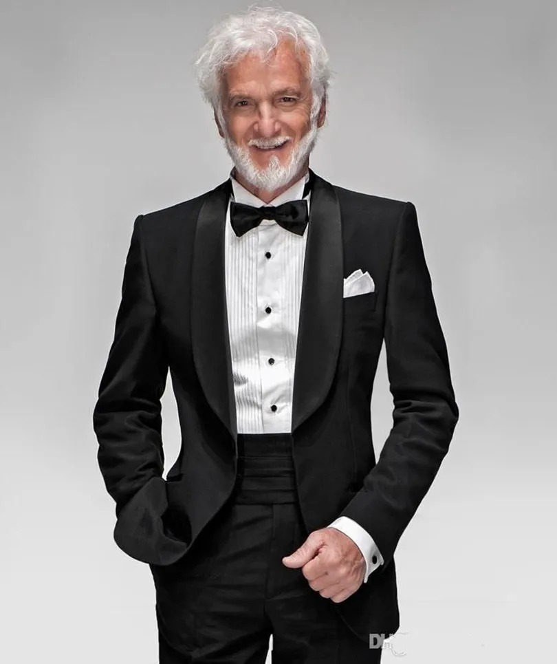 

custom made suit tuxedo black groom wear shawl collar party suits men 2019
