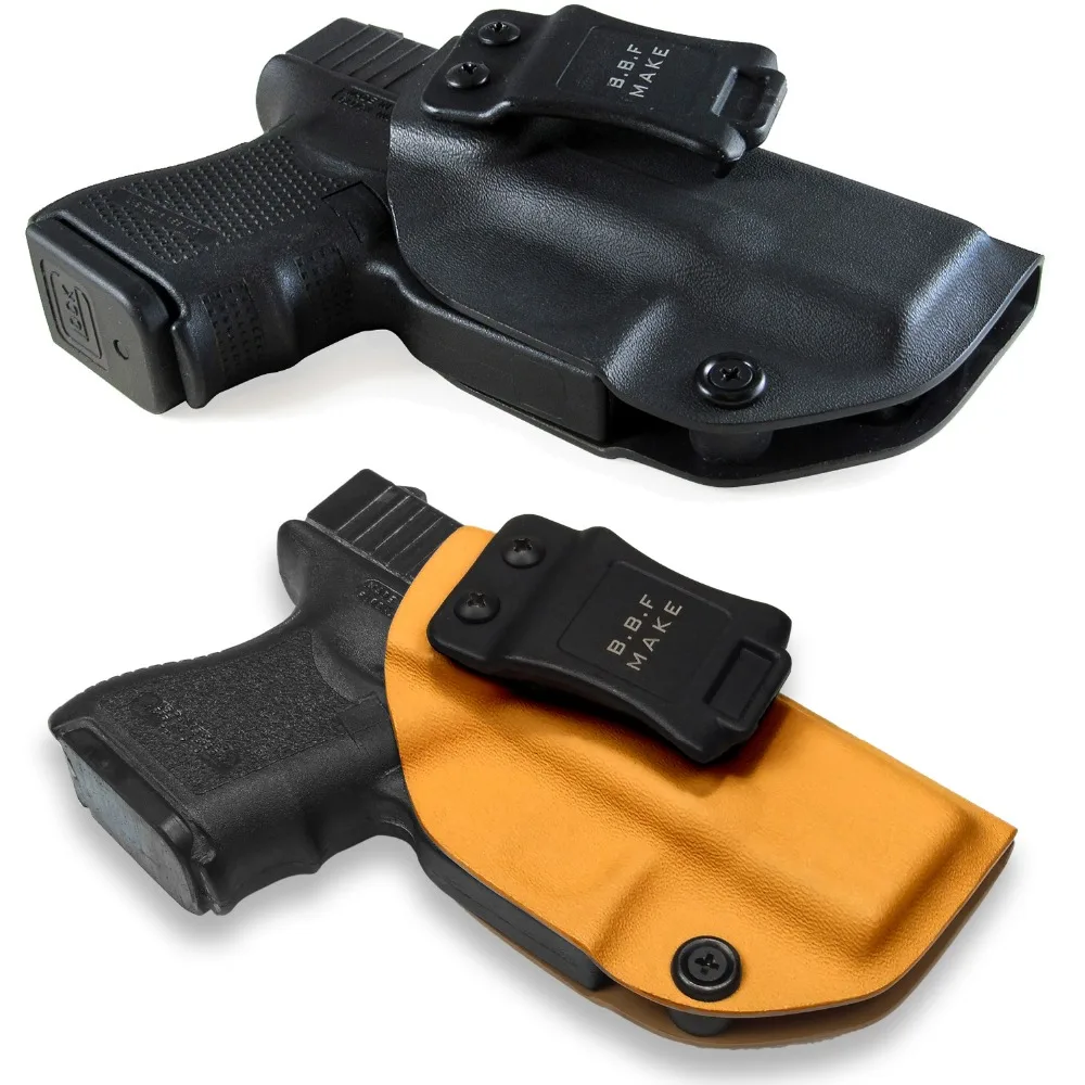 

B.B.F Make IWB Tactical KYDEX Holster Fits: Glock 26 Glock 27 33 Gun Holster Inside Concealed Carry Waist Pistol Case Accessorie