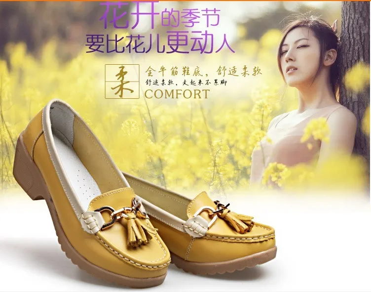 Spring Autumn 2014 women s shoes genuine leather breathable shoes swing female shoes platform nurse work