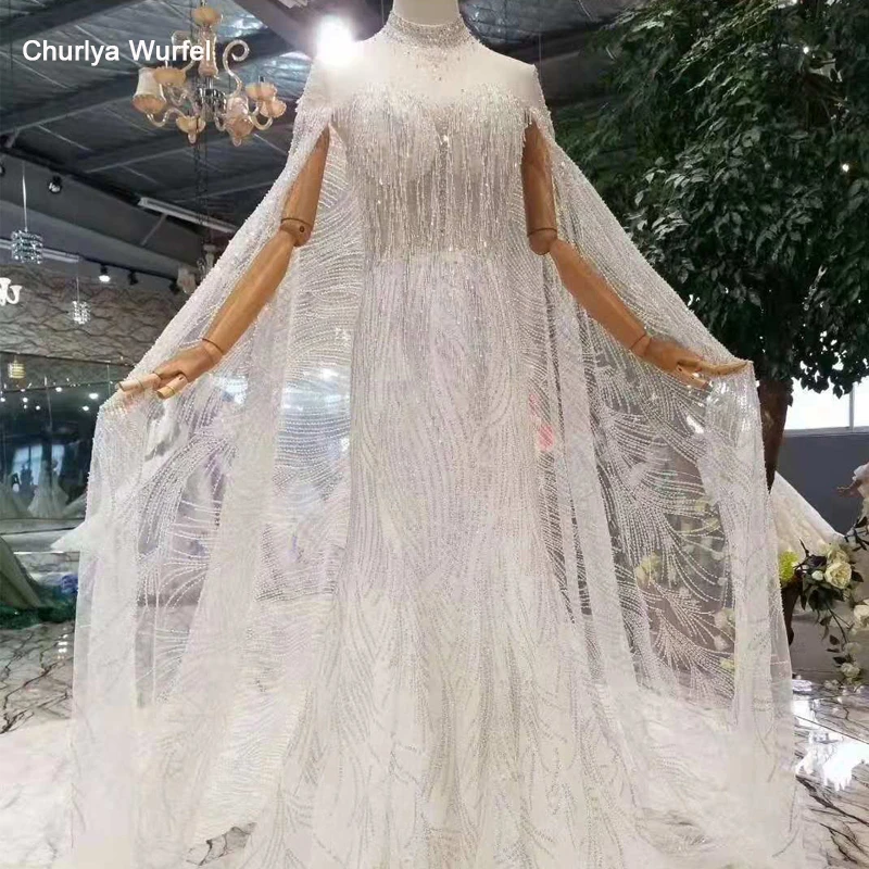 bridal dress with shawl