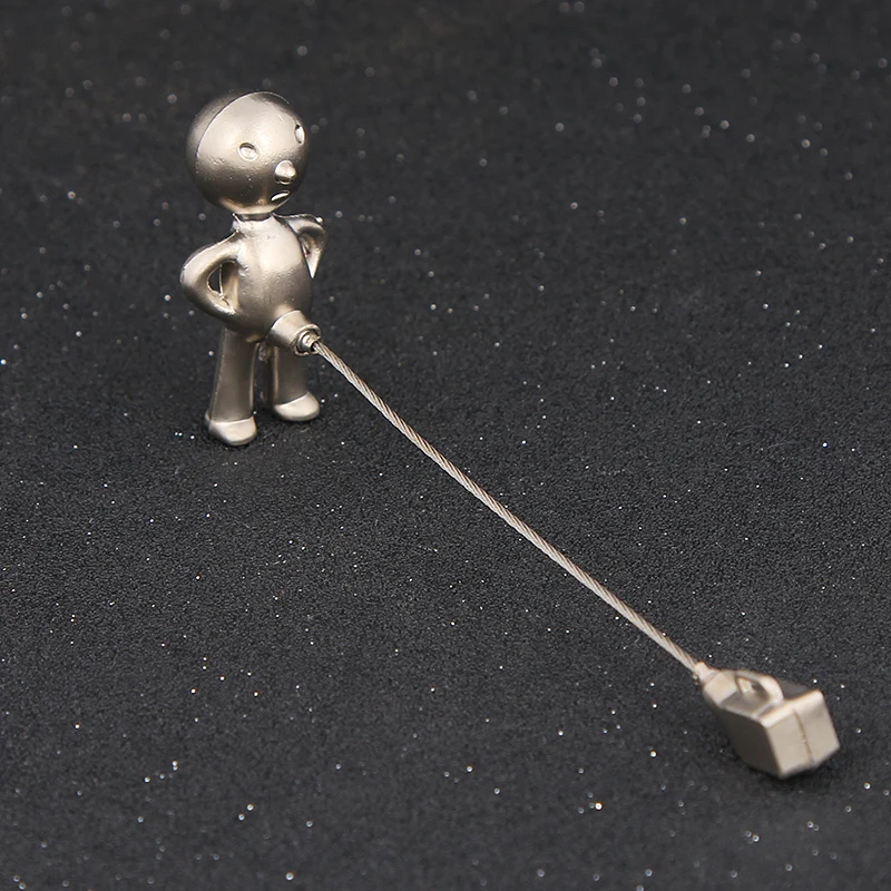 Creativos de la novedad Mr. P Boy coche llavero moda casual muñeca metal trinket llavero anillo titular recuerdo regalo llaveros