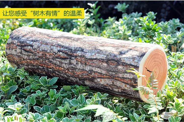 Creative imitation wooden pillow,Simulation stakes Cushion,Home Pillow Decoration/birthday Gifts