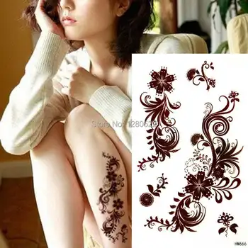 

1pcs Exquisite Flowral Temporary Henna Tattoo Body Art Tatuagem Temporaria for Women Beauty