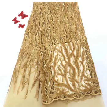 

Hot sale French net lace fabric for wedding/party dress PDN320(5yards/lot)