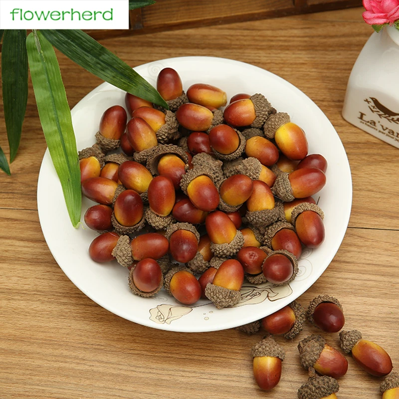 

10pcs Christmas Simulation Pine Nuts Acorn Christmas Tree New Year DIY Ornament Accessories Goods Cabinet Decoration for Home