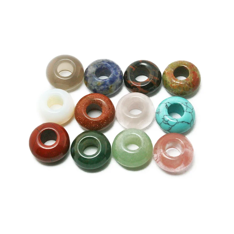 Vendita Calda Assortiti Grandi Branelli Europei Del Foro Di Pietra Di Fascino Misura Per I Braccialetti Europei Formato Del Foro: 6Mm Btb732
