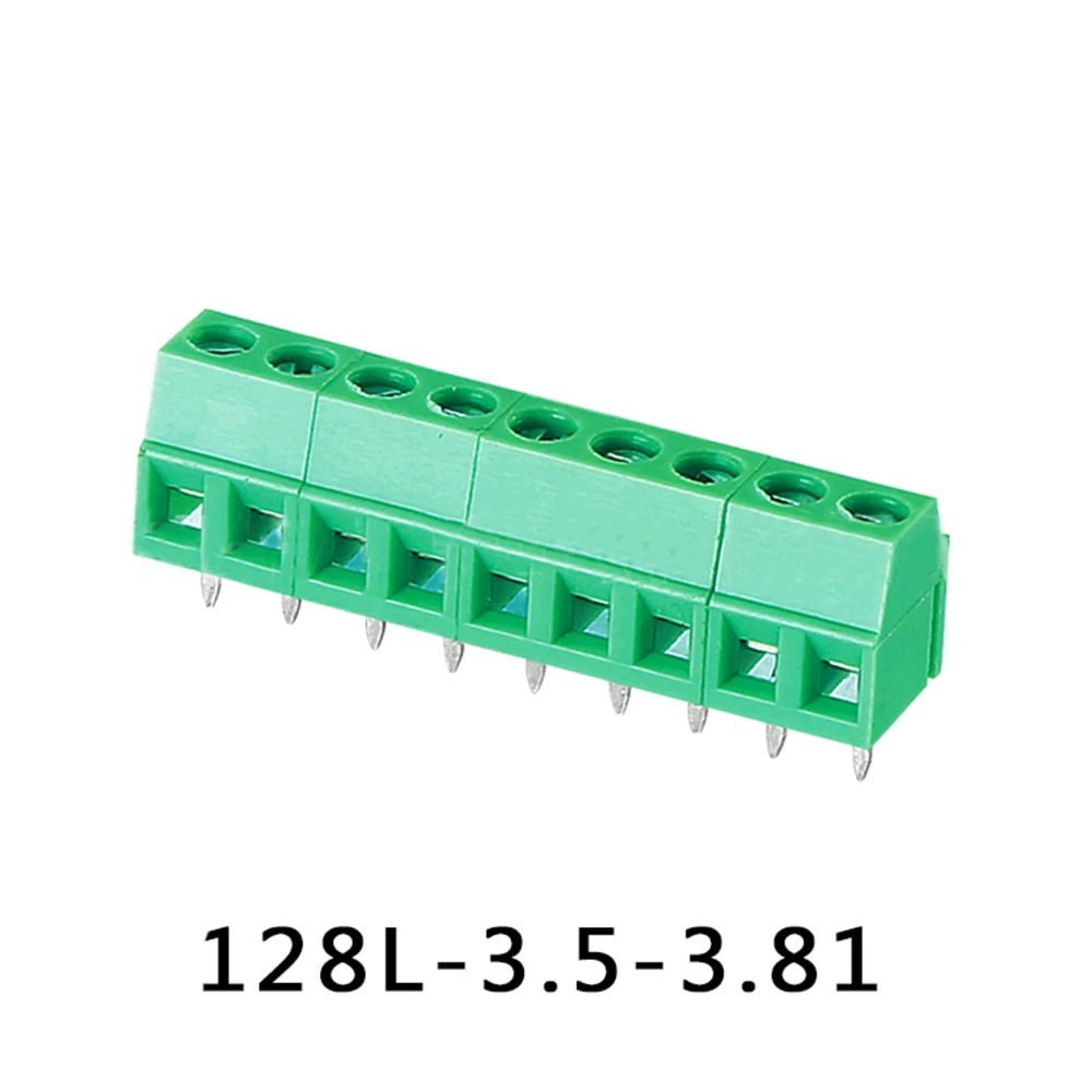 50 шт. 3,5 мм Шаг 2P 3P PCB винтовой клеммный блок 128-3.5-2P, винтовой клеммный блок 300 В/10 А высокое качество, Rohs