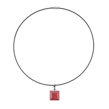 Healing Stone Jasper Pendant and Necklace with Black Cord in Assorted Color