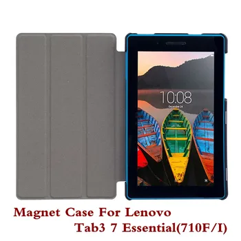 

Pu Leather Tablet PC Case Stand Design Cover Skin For Lenovo Tab3 7 Essential 710F 710I Tab 3 Screen Protector Pen As Gifts