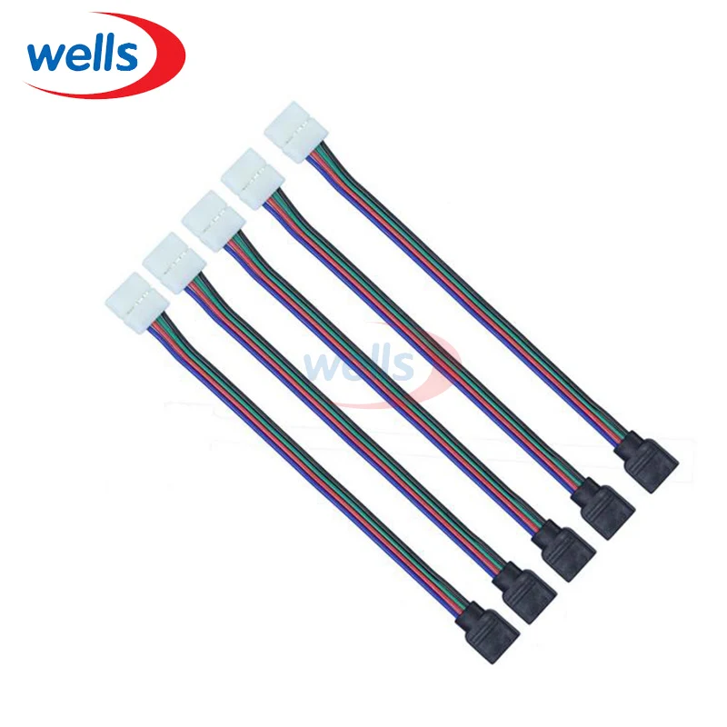 Free Shipping 5pcs 4 Pin Female Connector Cable For LED RGB 5050 Light Strip