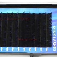 Окаймленные корейскими ресницами 0,1 utimate Роскошные C завивки 4 размера синие ПВХ коробки 12 линий норки накладные ресницы