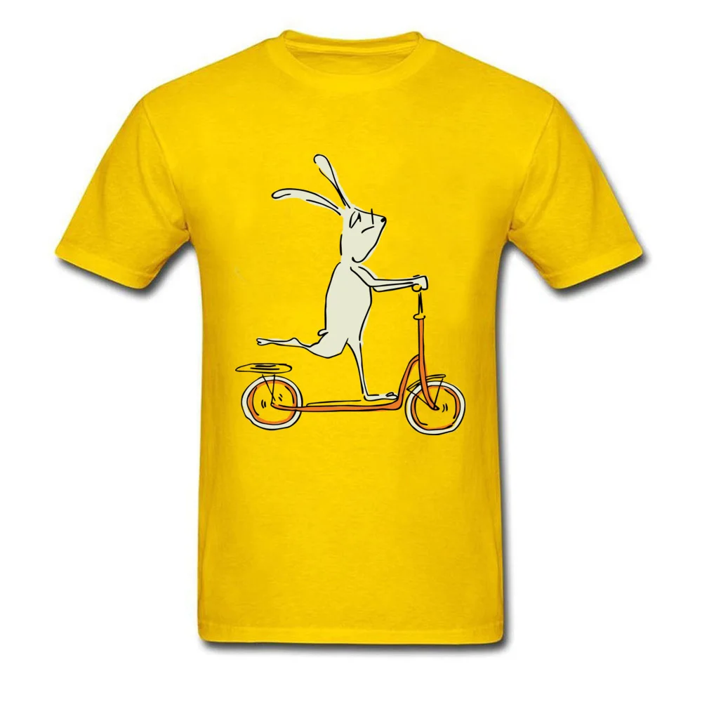 Mens T-shirts Scooter Family Tops T Shirt Cotton Round Collar Short Sleeve Funny Tees Summer Autumn Wholesale Scooter yellow