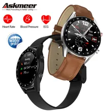 ASKMEER L7 Bluetooth Smart Watch Men ECG+PPG HRV Heart Rate Blood Pressure Monitor IP68 Waterproof Smart Band for Android IOS ASKMEER L7 Bluetooth Smart Watch Men ECG+PPG HRV Heart Rate Blood Pressure Monitor IP68 Waterproof Smart Band for Android IOS