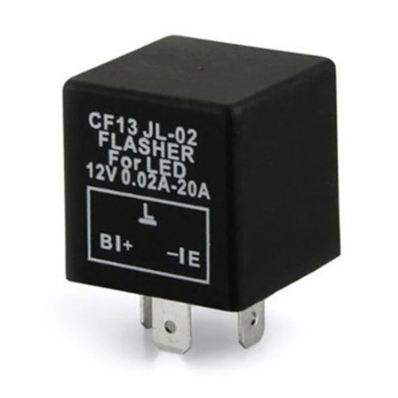 1pc 12V 3Pin Car Flasher Relay CF13 JL-02 Fix Motorcycle LED Light Turn Signal Hyper Flash 0.02A-20A