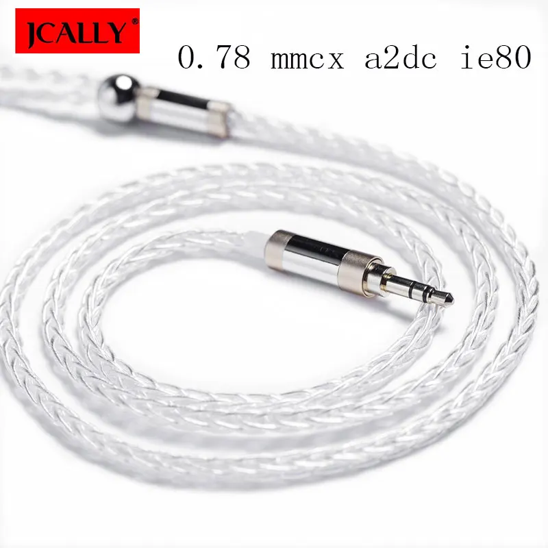 JCALLY 8strands супер прочная леска 7N кабель для наушников MMCX Shure SE215 Уэстон TFZ 1964 W4r Um3x A2DC