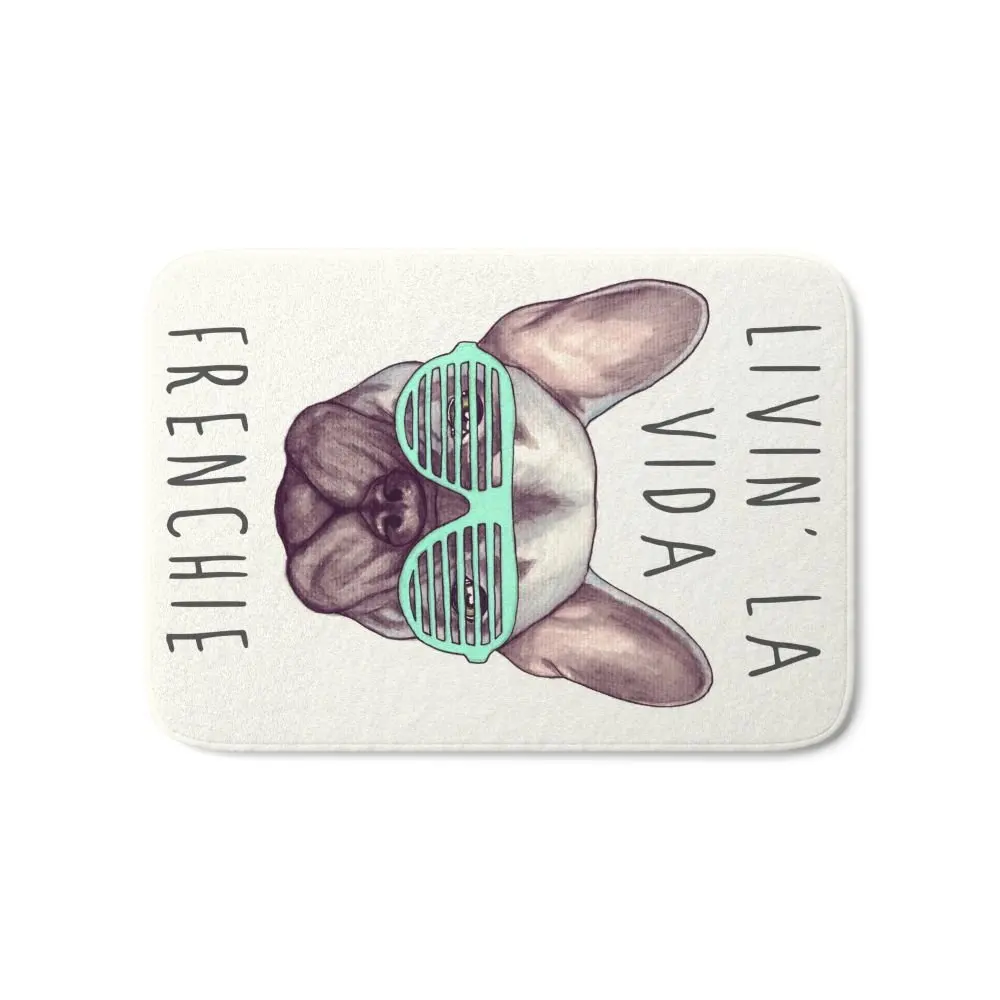  French Bulldog - Livin' La Vida Frenchie Bath Mat 21