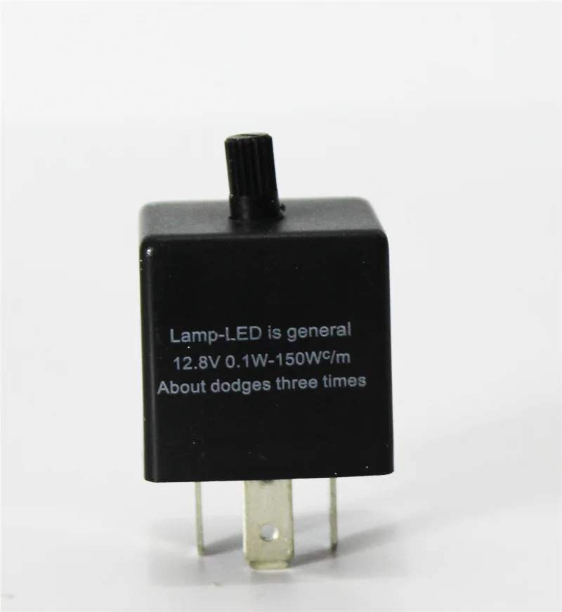 1 piece 3 Pin 12V Adjustable Flasher Relay Car Flasher Relay LED Light Flasher Blinker Relay For
