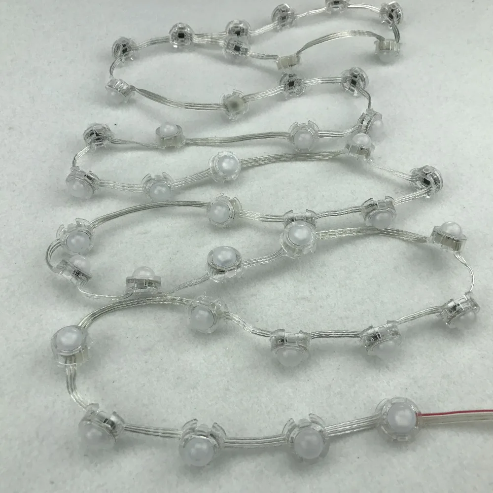 50 шт. модуль пикселей WS2811 5050 SMD 5 см в пост. Тока 20 мм прозрачный провод матовая