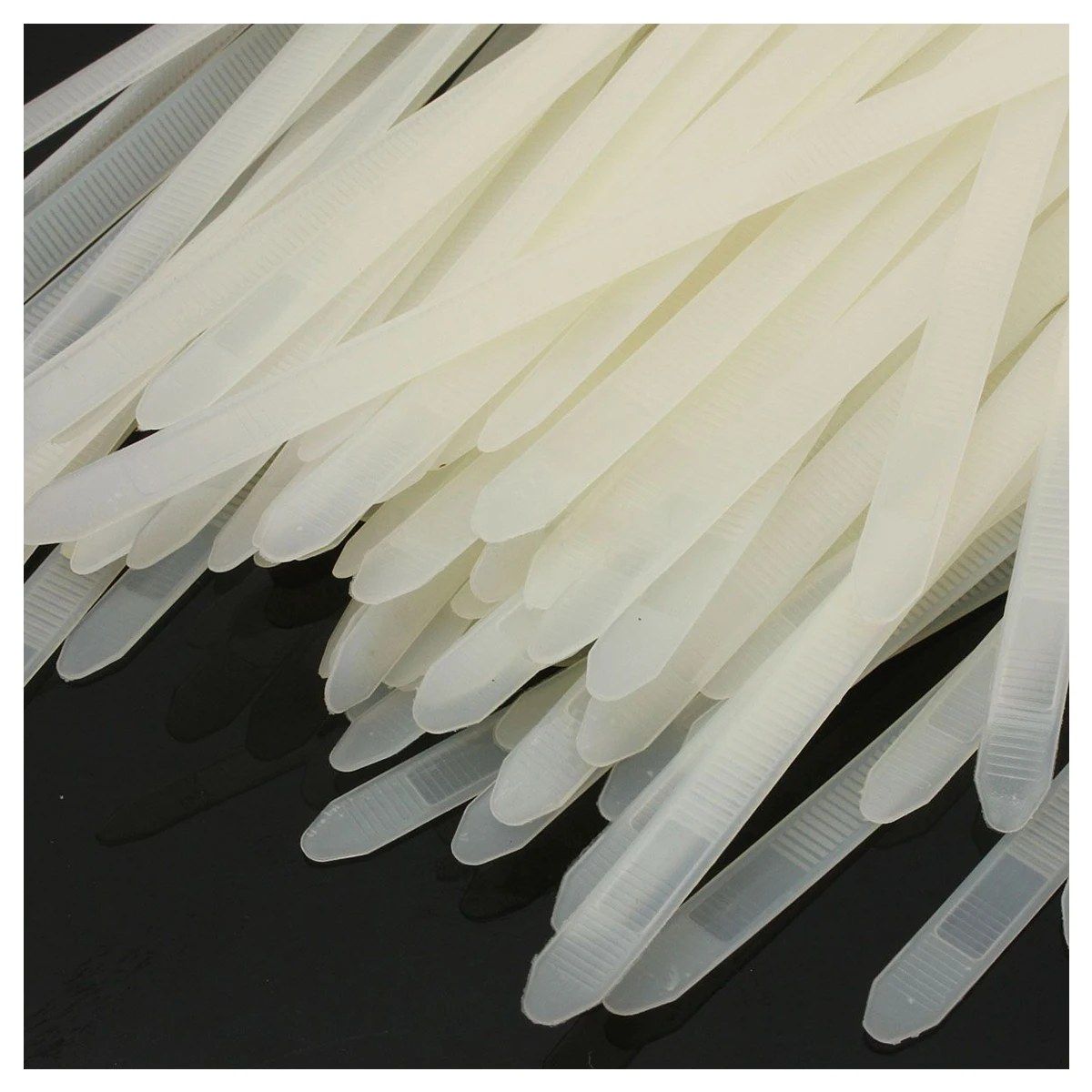 JFBL 100PCS Strong Cable Ties / Tie Wraps Zip Ties ColorWhite Size2.5